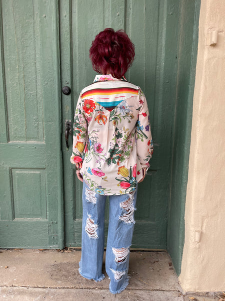 Lizzie Floral Western Blouse