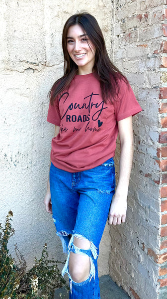 Country Roads Take Me Home Graphic T-Shirt