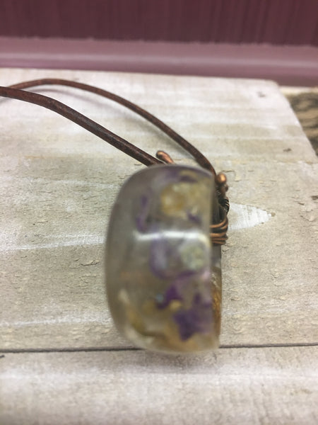 NE27 Collar de campo de girasol morado