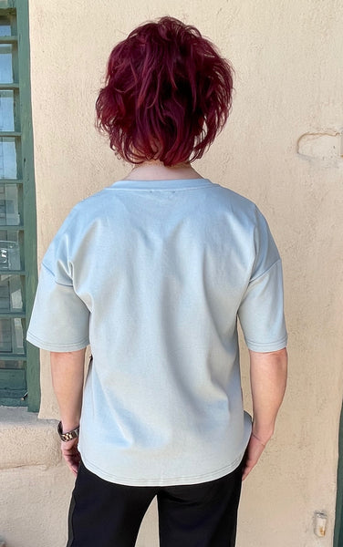 Rebecca Top with Pearl Satin Trim