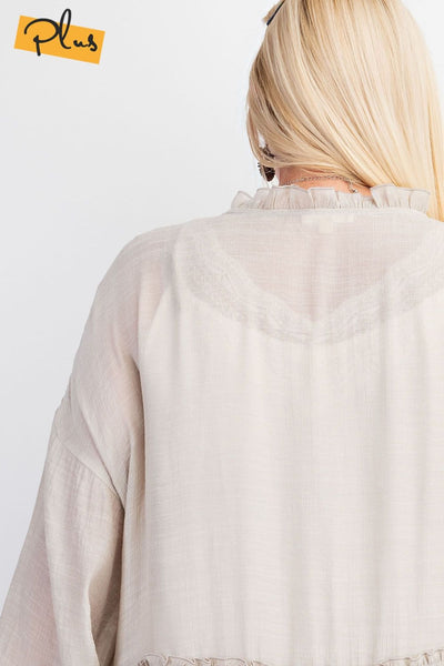 3297   Jerzee 3/4 Sleeve Kimono