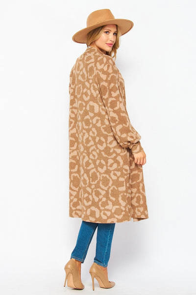Cárdigan Constance con estampado de leopardo
