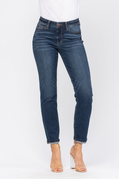 82195 Pascha Handsand Cuffed Boyfriend Jeans