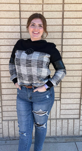 Gisele Boucle Knit Hoodie Top by Tricotto 219-F22