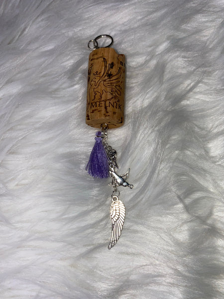 19965 Courtney Wine Cork Keychain