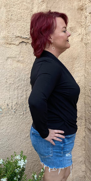 Bylyse Bamboo Jersey Crossover Top