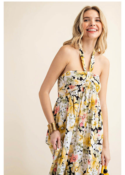 7154 Giselle Halter Maxi Dress