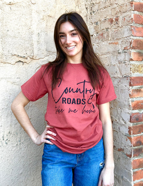 Country Roads Take Me Home Graphic T-Shirt