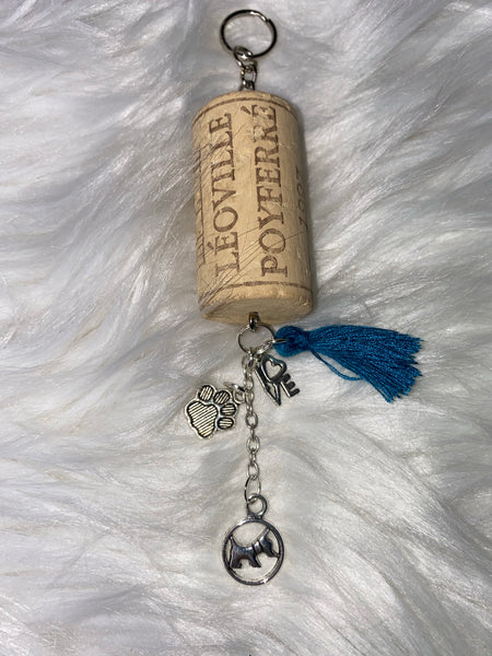 19965 Courtney Wine Cork Keychain