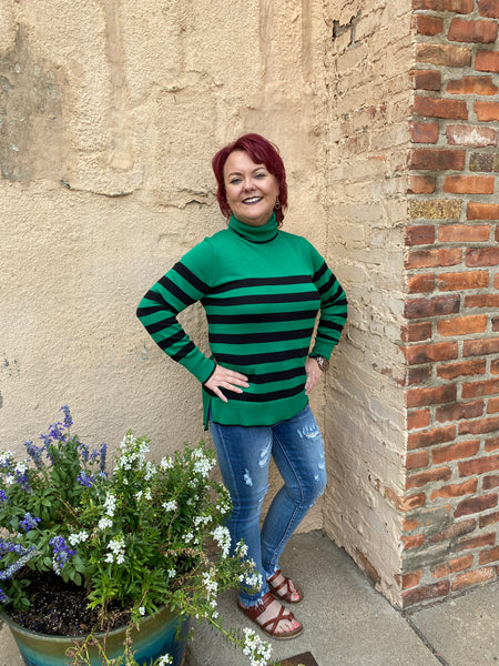 Jersey de cuello alto a rayas Bylyse