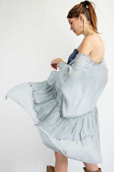 3297   Jerzee 3/4 Sleeve Kimono