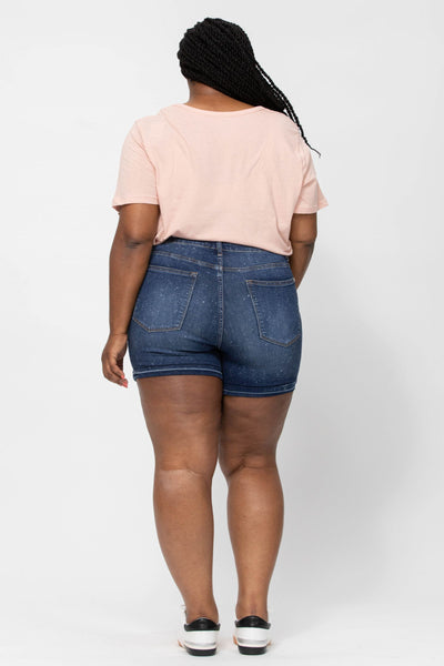 150081 Pantalones cortos de mezclilla azul Marley Galaxy Splash Judy - ¡Reg & Plus!