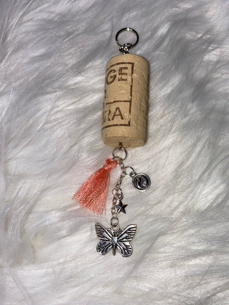 19965 Courtney Wine Cork Keychain