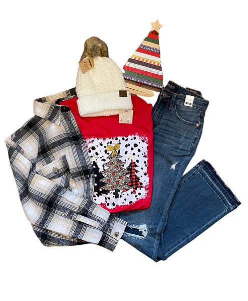 6981 Cruella Dálmata Árbol de Navidad Camiseta L/S