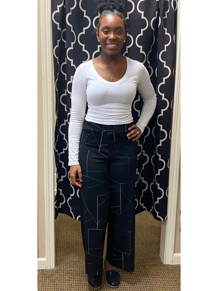 39197 Cher Pantalones de punto abstractos de Artex Fashions