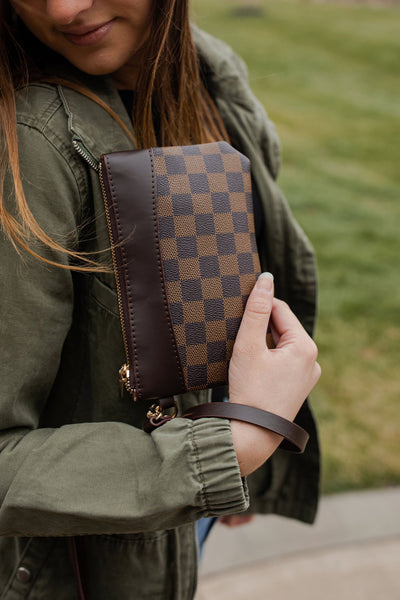 0078577 Bolso London Check Marfil o Marrón