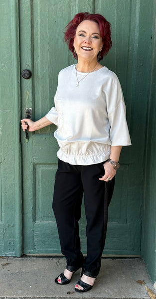 Amy Stretch Suede Top