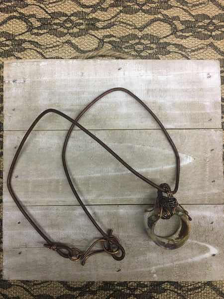 NE27 Collar de campo de girasol morado