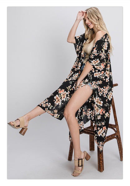 9203   Angie Floral Kimono