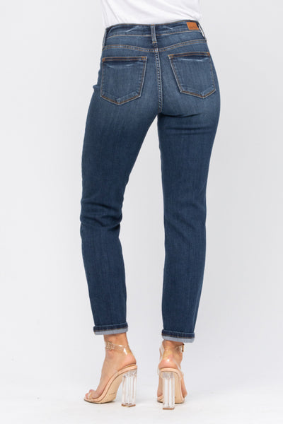82195 Pascha Handsand Cuffed Boyfriend Jeans