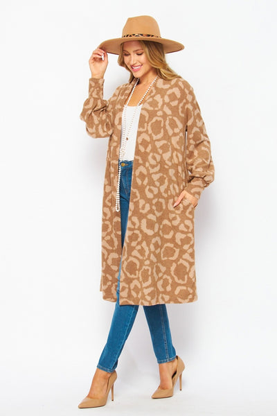 Cárdigan Constance con estampado de leopardo