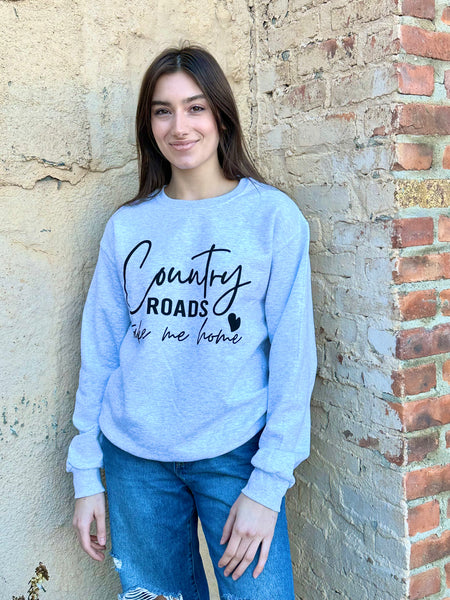 Country Roads Take Me Home Home Graphic Sweatshirt