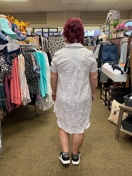 62106 Liza Seersucker Plaid Tunic/Dress/Jacket by Ever Sassy