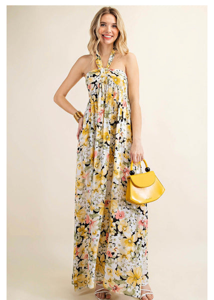 7154 Giselle Halter Maxi Dress