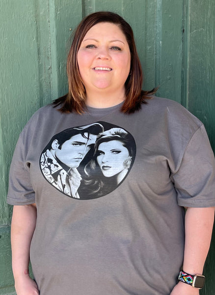 Elvis y Priscilla Camiseta gráfica