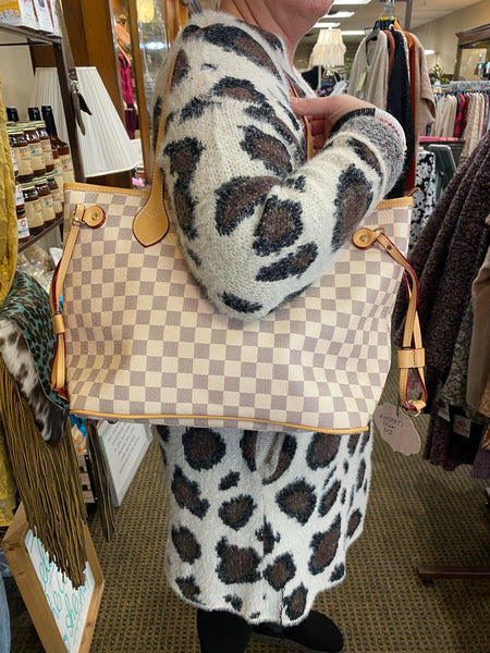 0078577 Bolso London Check Marfil o Marrón