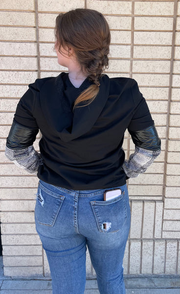 Gisele Boucle Knit Hoodie Top by Tricotto 219-F22