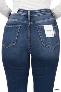 1715 Easley Hi-Rise Panel Flare Jeans by Zenana
