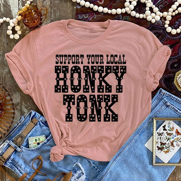 19789 Support Your Local Honky Tonk Graphic T-Shirt