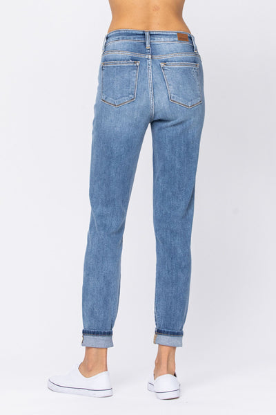 82330 Hilaria Hi Rise Distressed Skinny Judy Blue Jeans – True