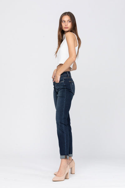 82128 Krystal 30" inseam (uncuffed) Judy Blue Tapered Slim Fit