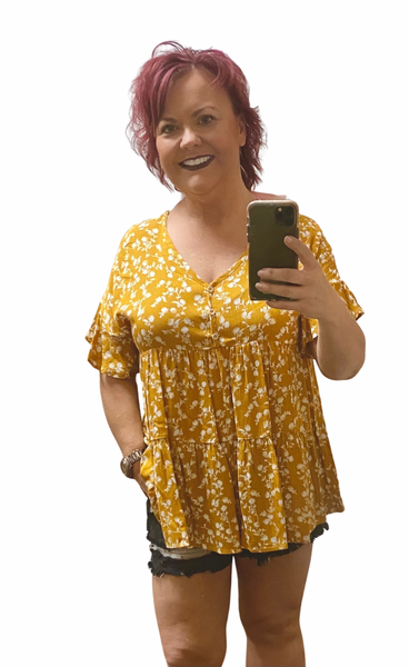 Top babydoll dorado Genesia Harvest