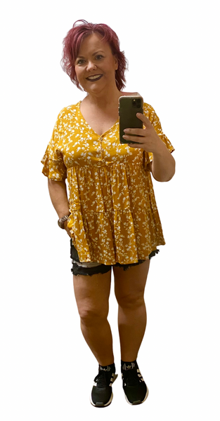 Top babydoll dorado Genesia Harvest