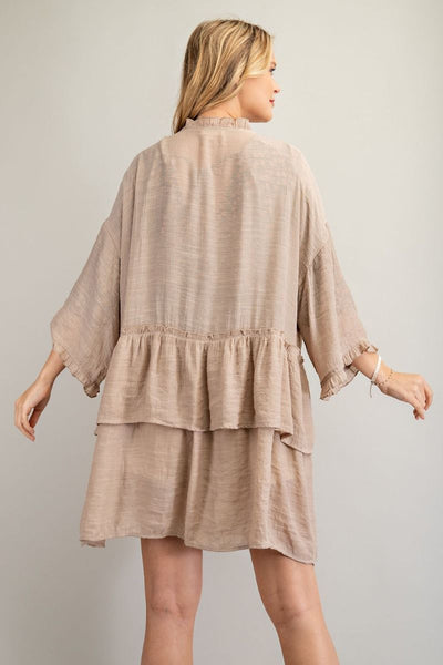3297   Jerzee 3/4 Sleeve Kimono