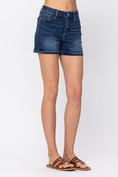 150081 Pantalones cortos de mezclilla azul Marley Galaxy Splash Judy - ¡Reg & Plus!