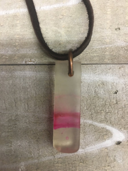 NE19 Frosted Pink Sherbet Necklace