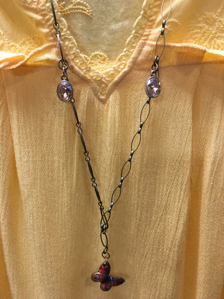 TB-560 Multi-Butterfly Chain Necklace