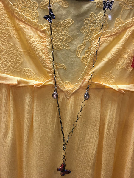 TB-560 Multi-Butterfly Chain Necklace