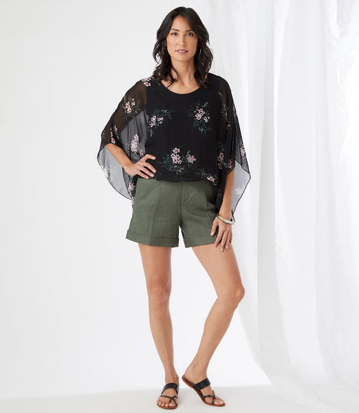 2L26545W Blusa tipo bufanda Shayne - ¡Solo tallas grandes!