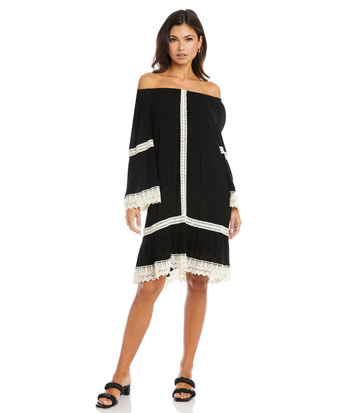 2L55196W Vestido Jerzee de encaje mixto - ¡Solo talla grande!