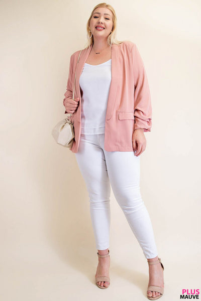 5524 Blazer forrado con mangas fruncidas Traci - ¡Reg & Plus!