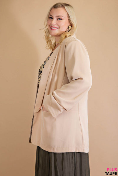 5524 Blazer forrado con mangas fruncidas Traci - ¡Reg & Plus!