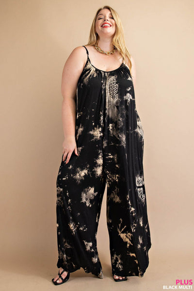 Louisa Tie Dye Harem Jumpsuit - Plus Only!