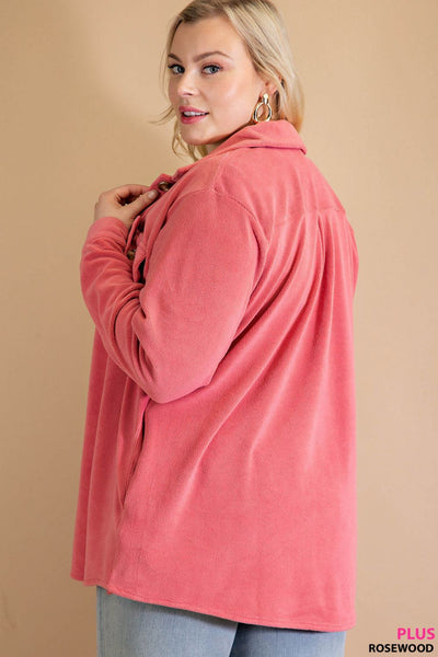 6423 Chaqueta Allison de forro polar suave con botones