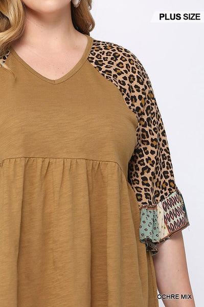 2153 Libby Knit Mixed Print Top