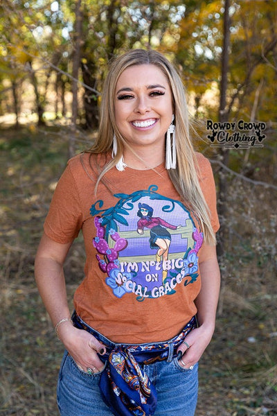 23712 Trisha Social Graces Graphic T-Shirt by Rowdy Crowd